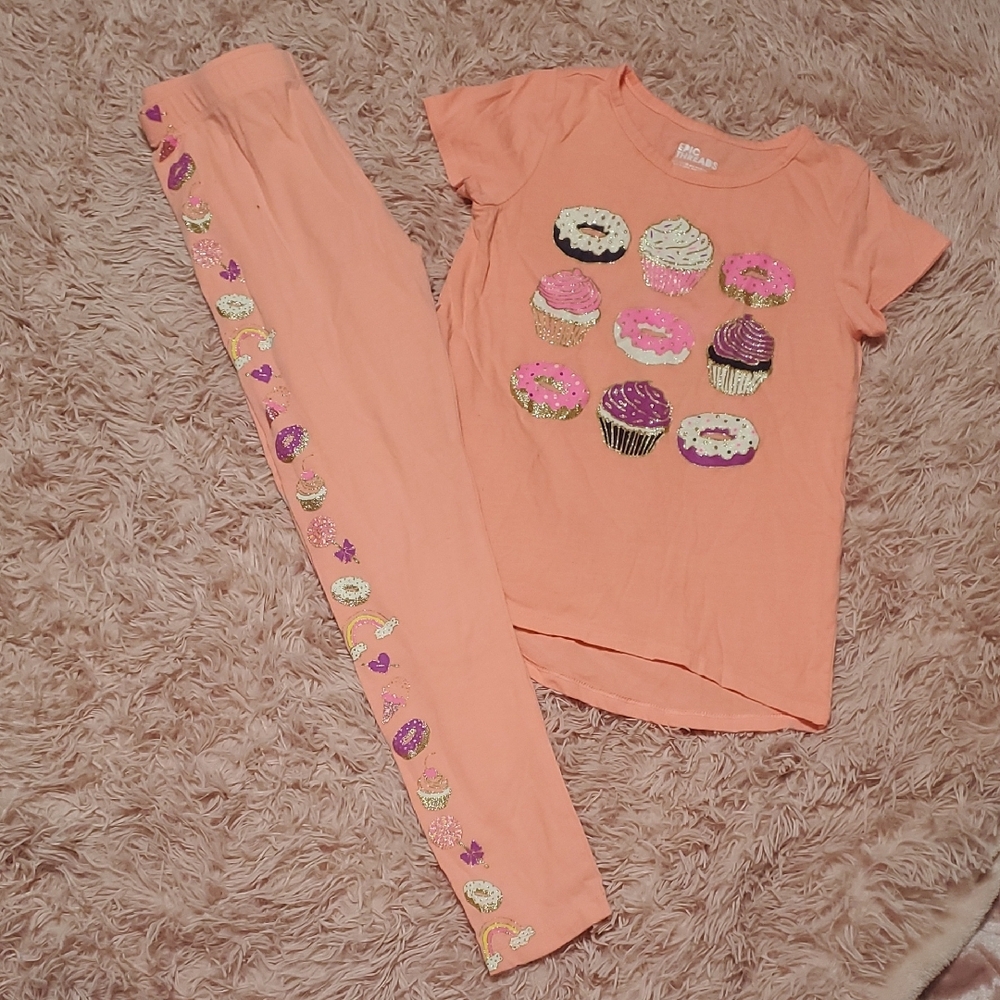 Epic Threads Cupcake Pajamas for Kids Desserts T-Shirt and leggings